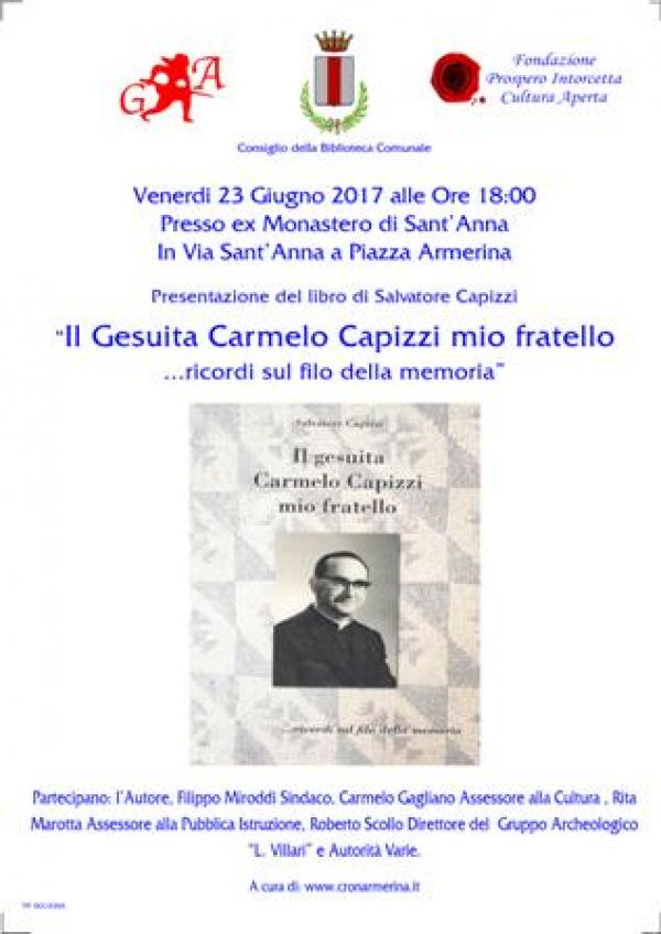 Presentazione libro su P. Carmelo Capizzi S.J.