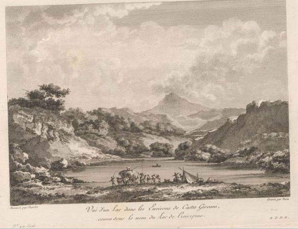 1785 Turista Abate de Saint-Non/Lago di Proserpina