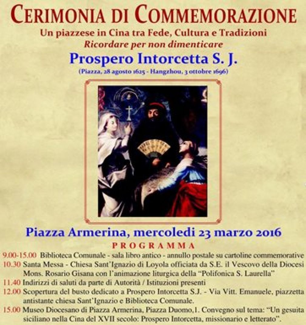 Commemorazione P. Intorcetta S.J.