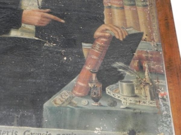 L&#039;aidonese Rosario Ranfaldi nel quadro in Biblioteca
