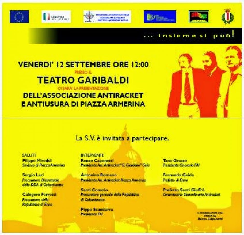 L&#039;antiracket anche a Piazza
